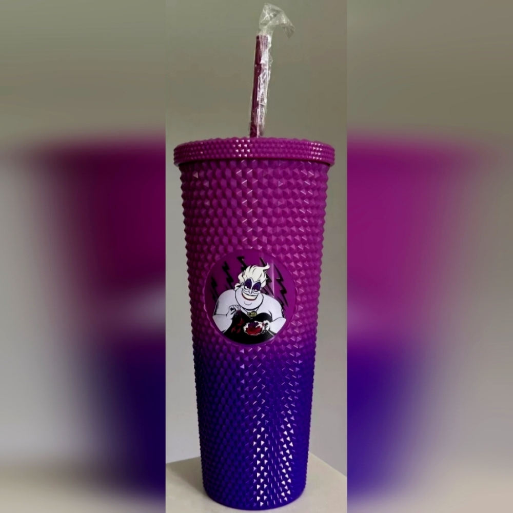 Disney Villain Ursula Halloween Studded Tumbler Cup Little Mermaid NEW